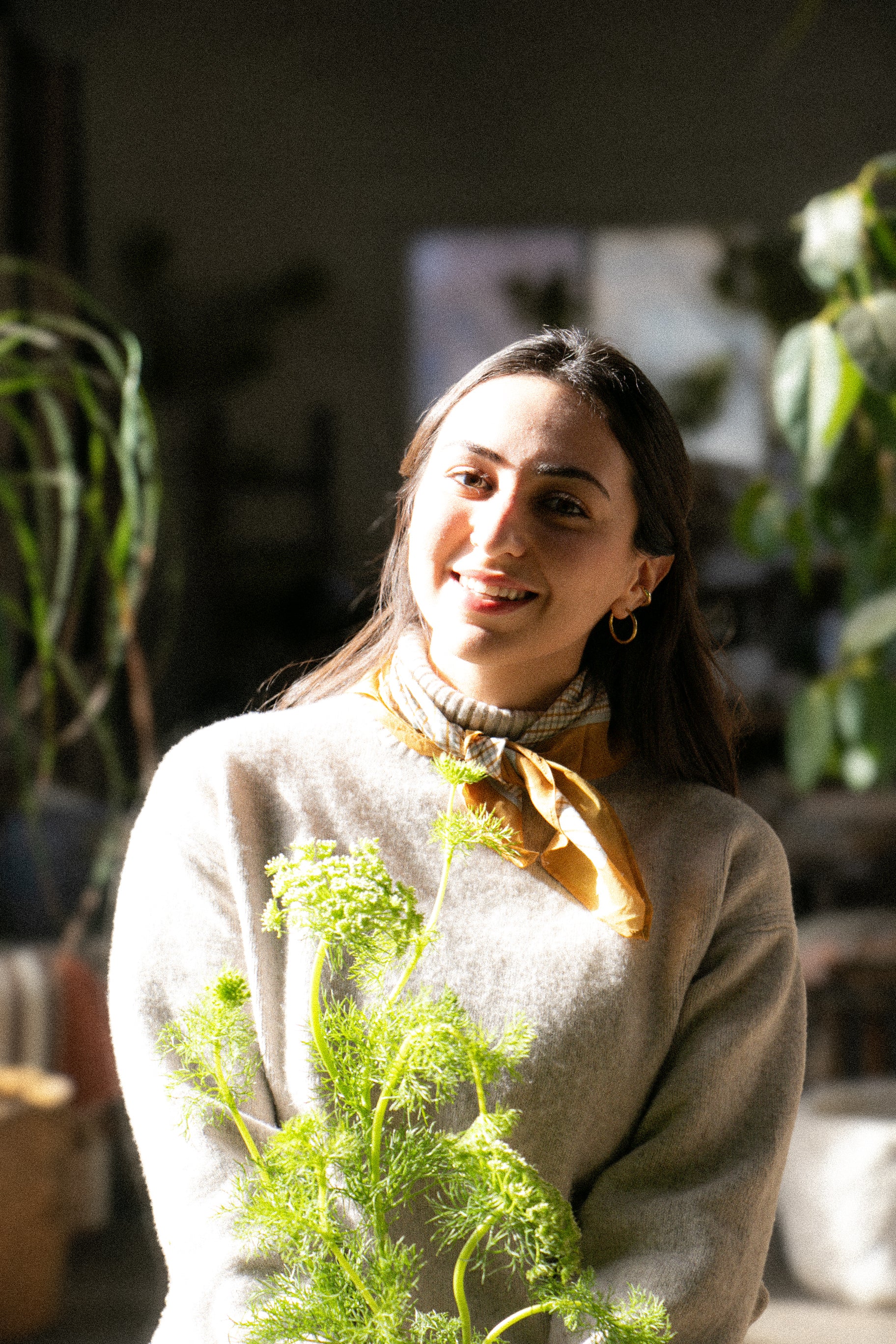 Hand Block Printed Colorful patterned Bandana with checkered design 