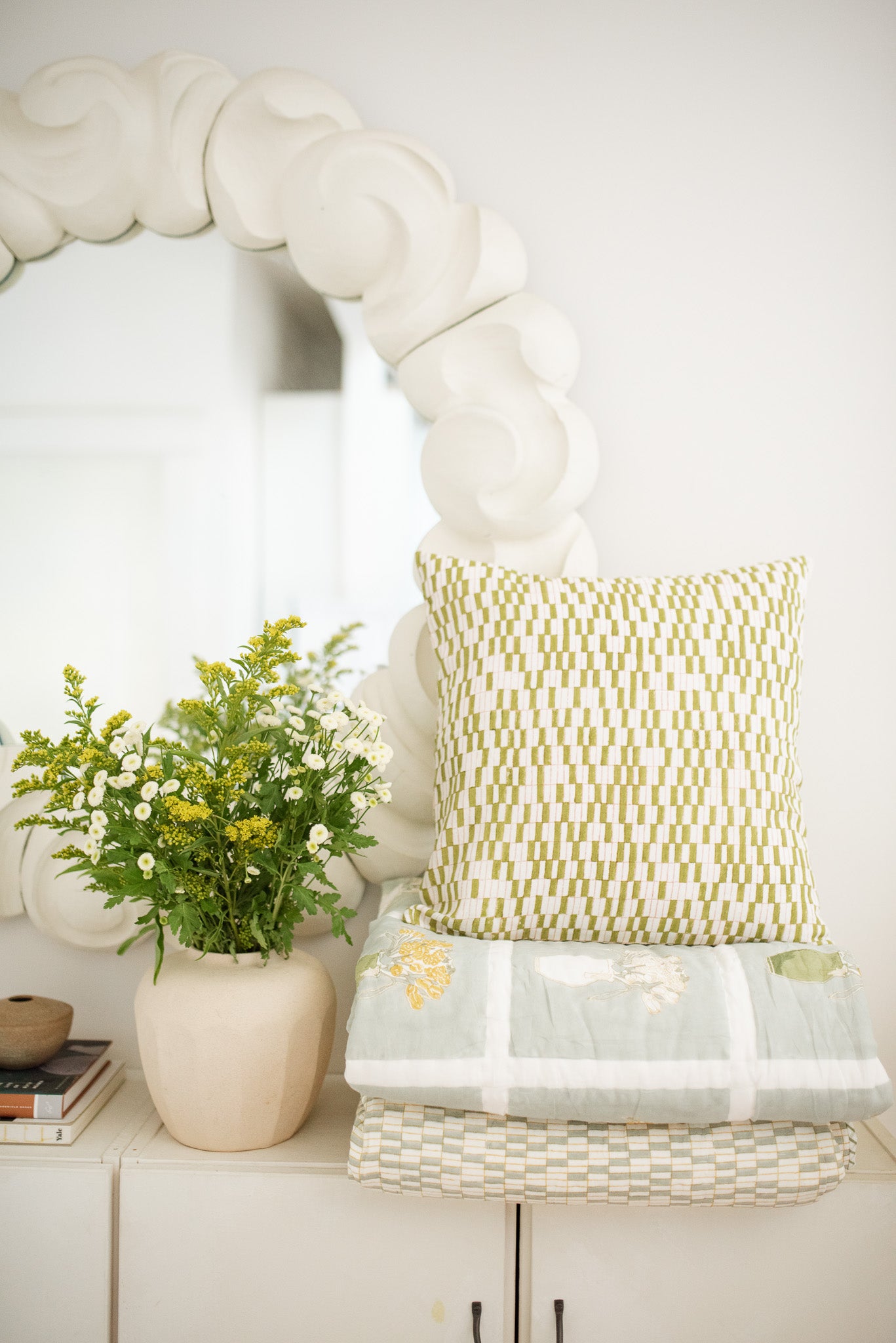 Hand Block printed cushion cover, 18x18