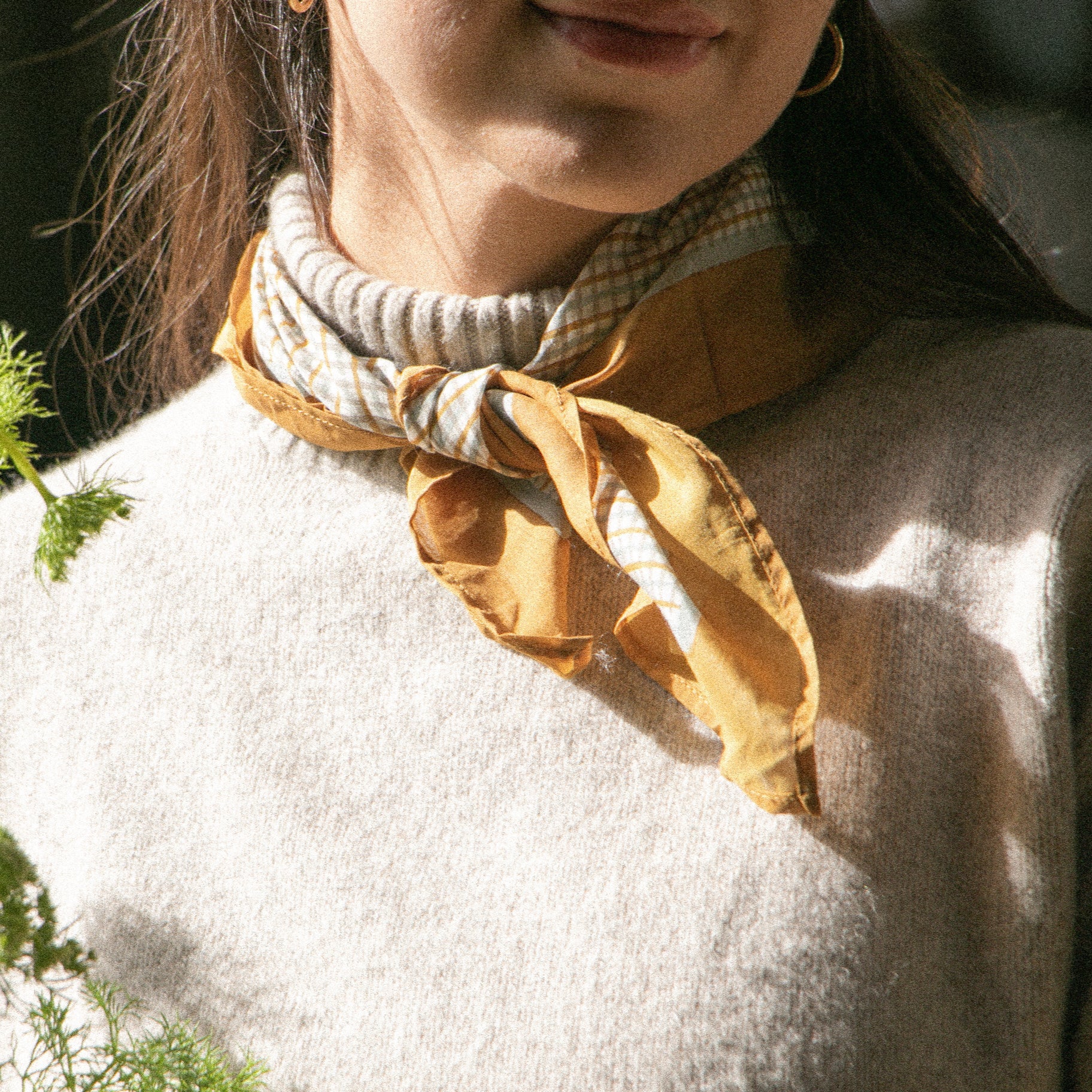 Hand Block Printed Beautiful  patterned Bandana with checkered design 