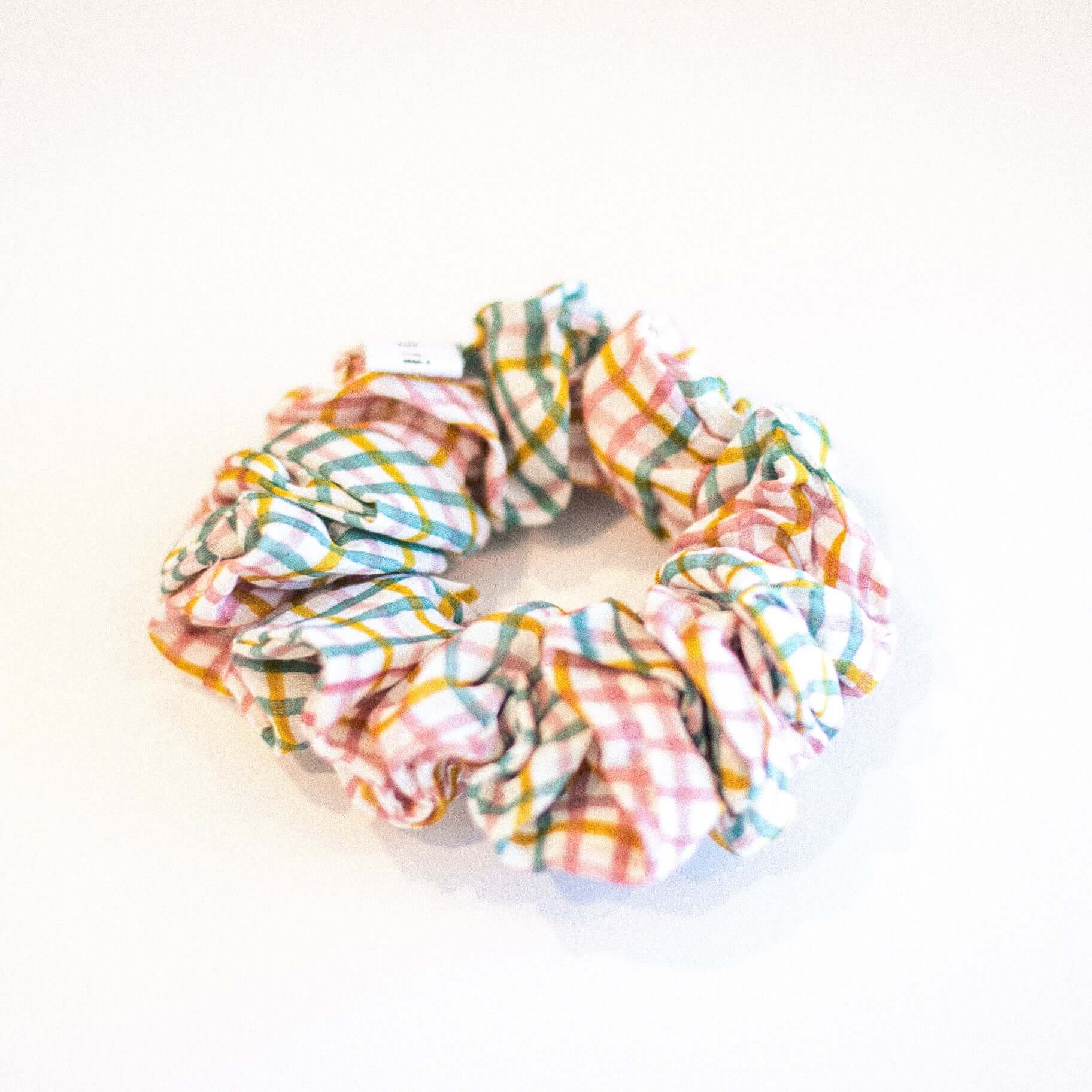 BLUSH RETRO CHECK - SCRUNCHIES