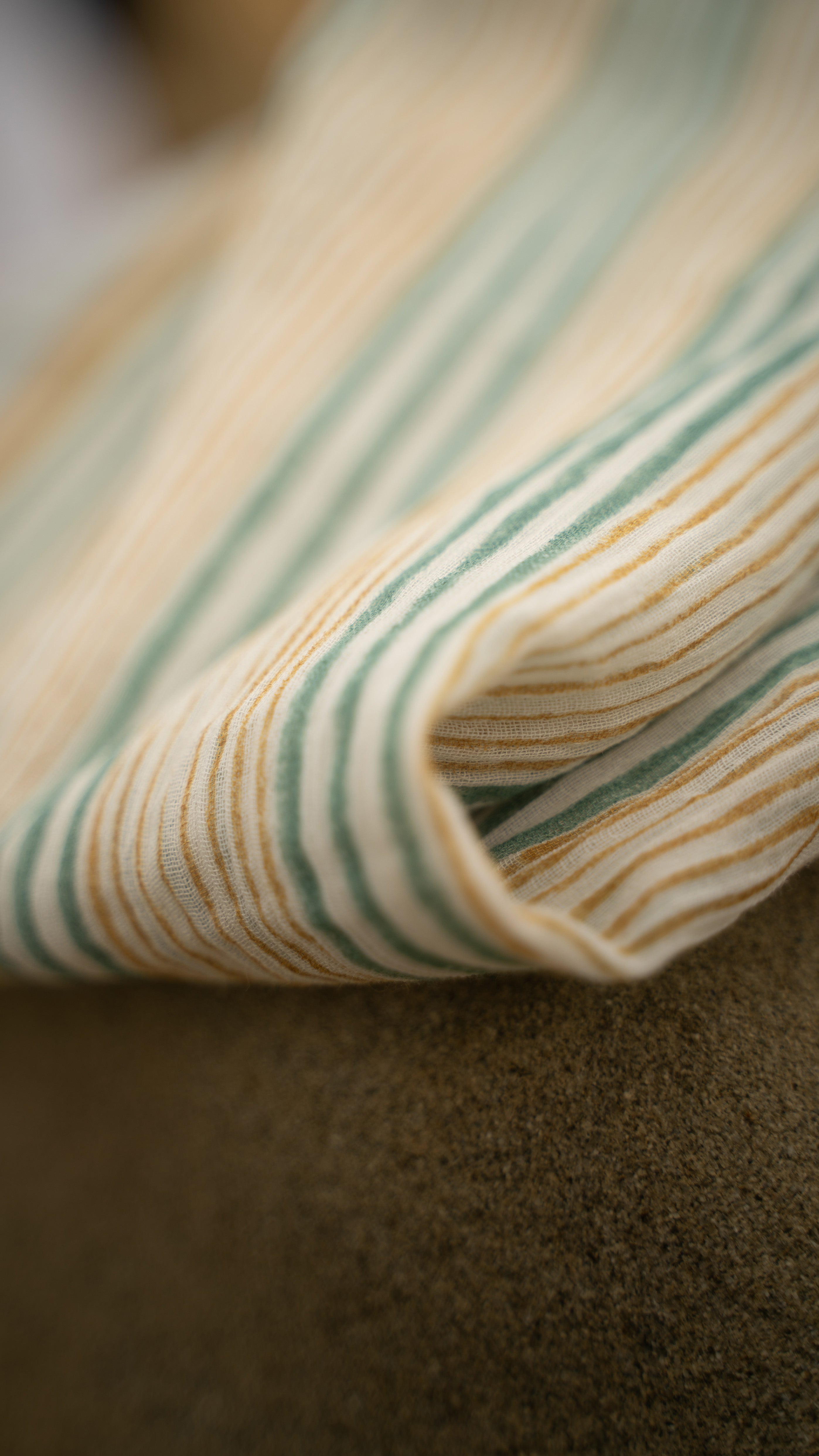 Journey of a River | Hand-Block Printed  stripe pattern stole for daily wear 