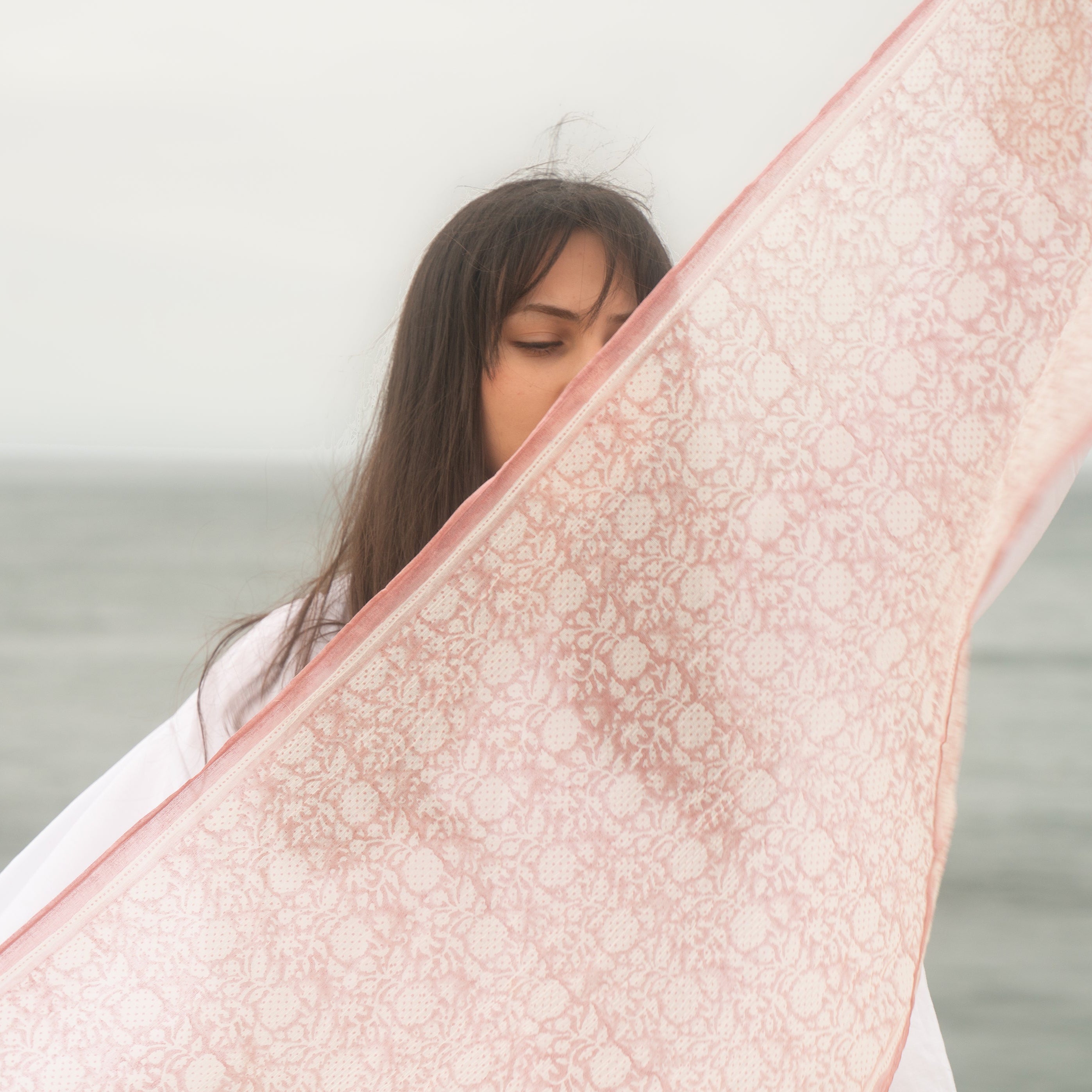  Journey of a River | Hand-Block Printed  Sustainable Accessories - Designed in USA, Made In India 