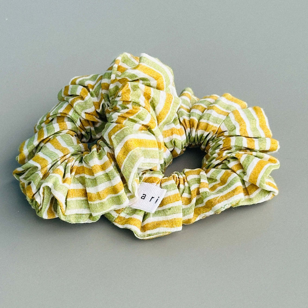 Journey of a River | Hand-Block Printed Cotton silk Hair tie accessories 