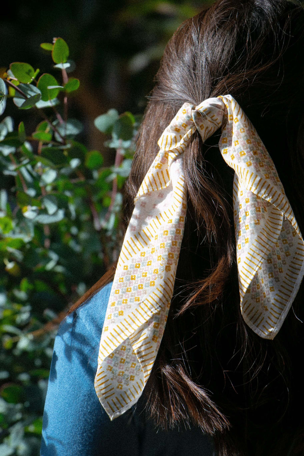Journey of a River | Hand-Block Printed head scarf 