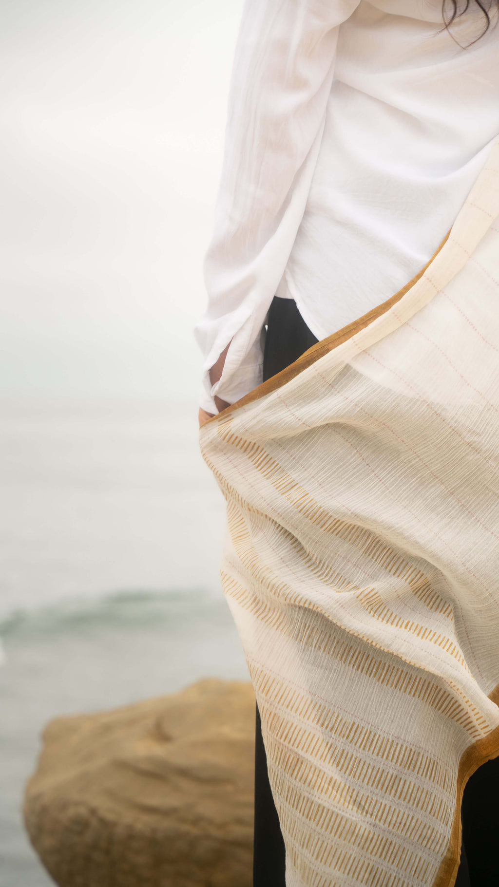 Hand Block printed Cotton stole 