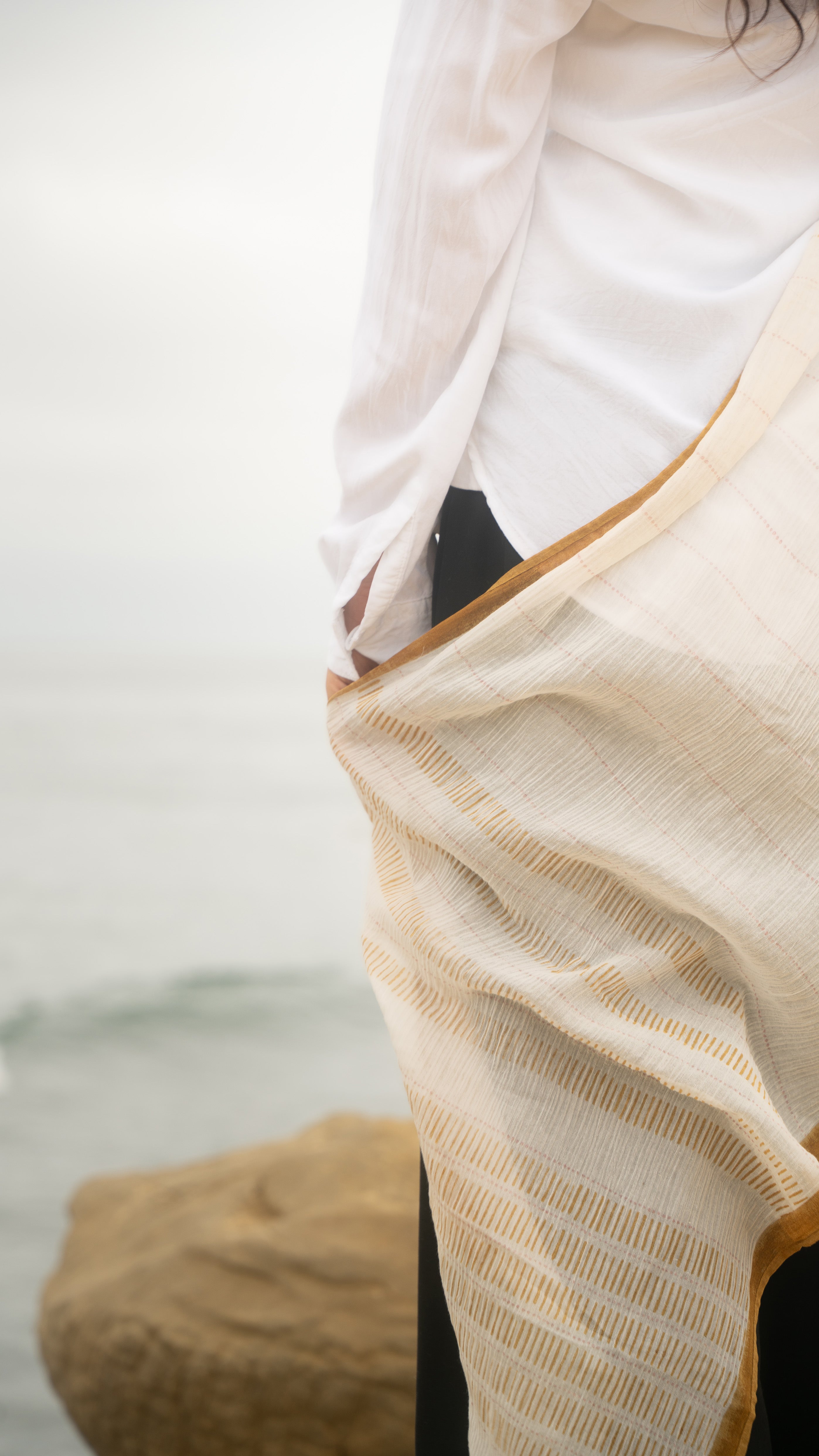 Hand Block printed Cotton stole 