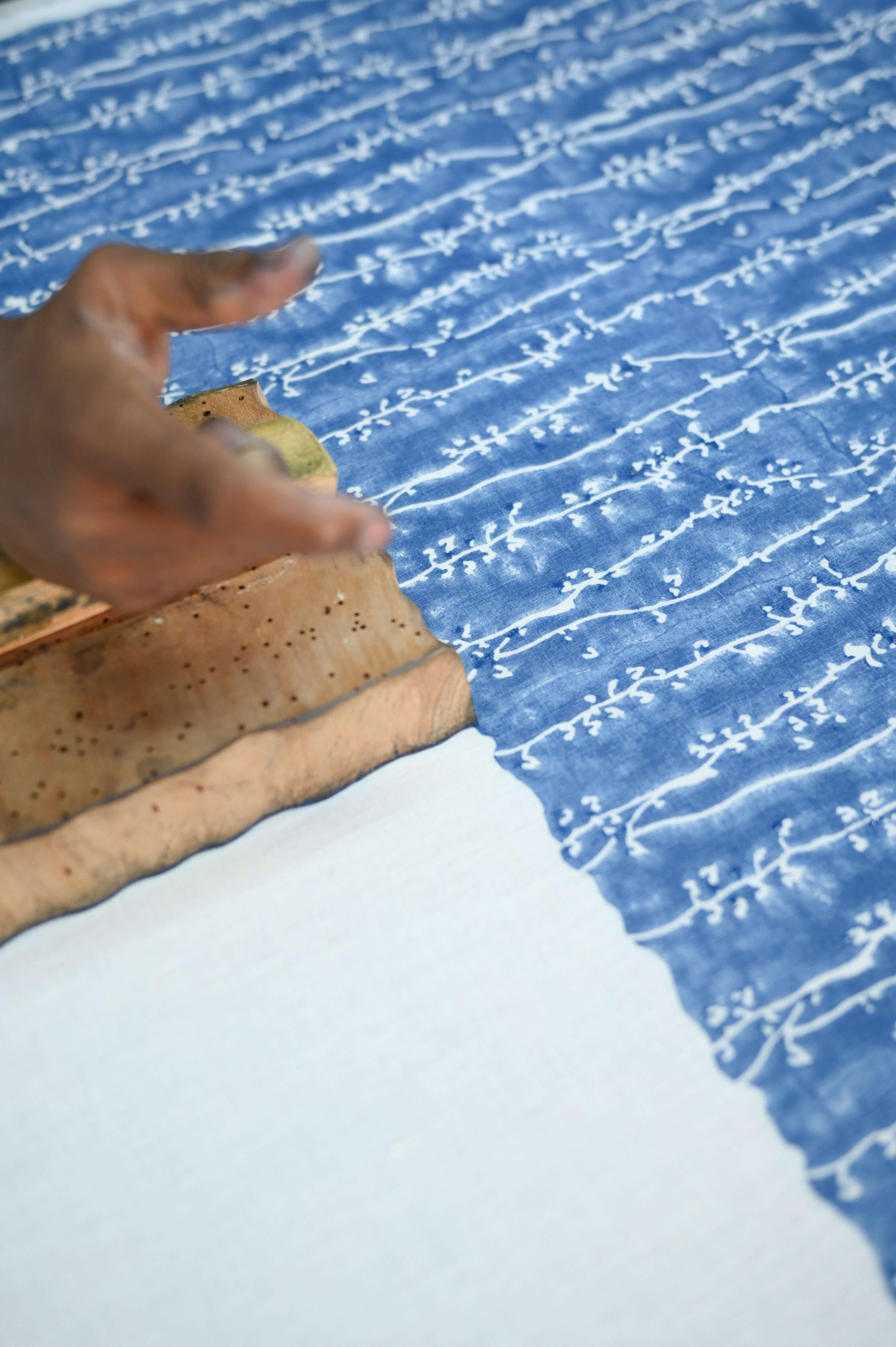MEMORY GARDEN - BLOCK PRINTED CUSHION COVER