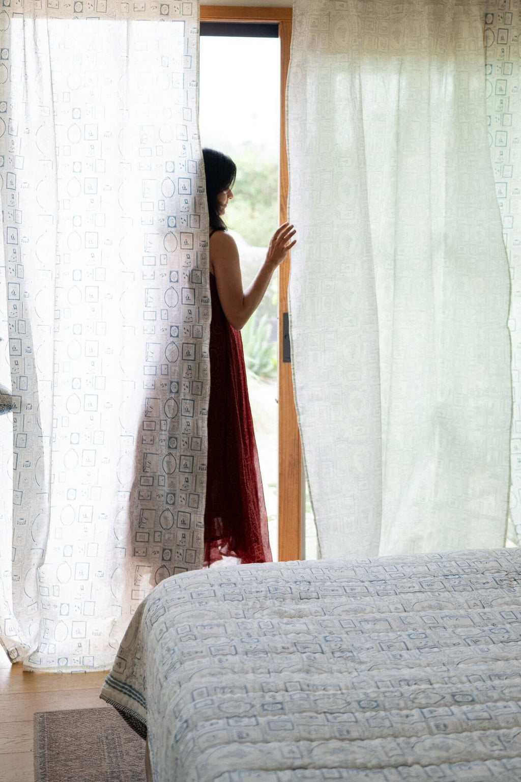 THE GALLERY DRAPE - HAND BLOCK PRINTED CURTAINS