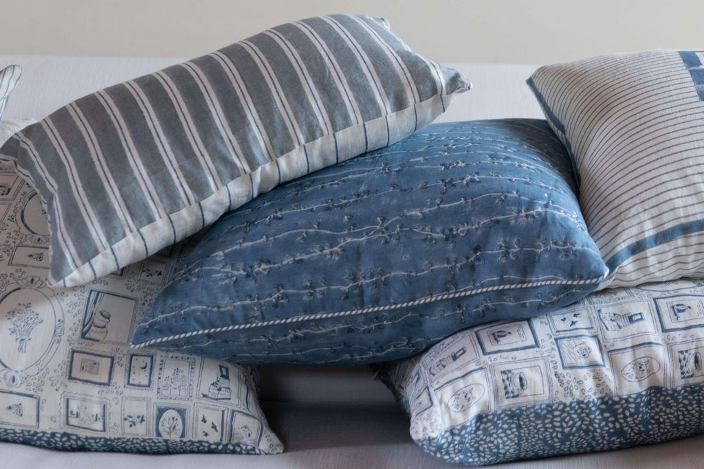 MEMORY GARDEN - BLOCK PRINTED CUSHION COVER