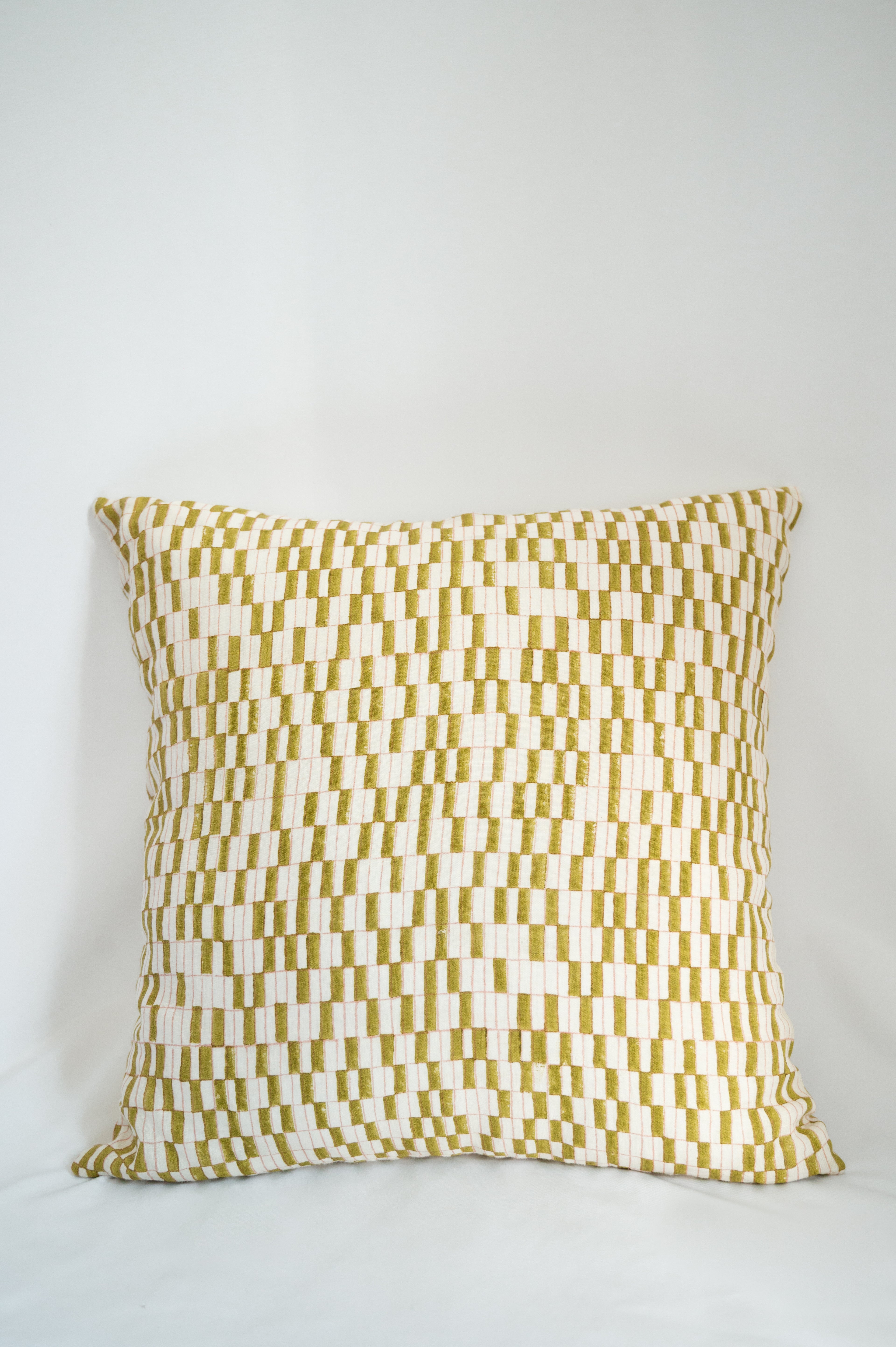 geometric pattern hand block printed cushion cover, 18x18